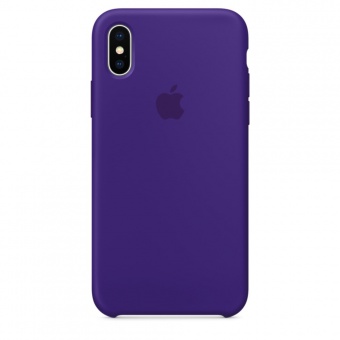 Оригинальный силиконовый чехол-накладка Apple для iPhone X, цвет «ультрафиолет»