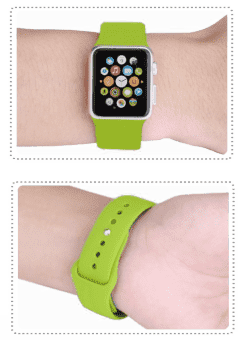 Ремешок силиконовый Special Case для Apple Watch 2 / 1 (38мм) Желтый S/M/L